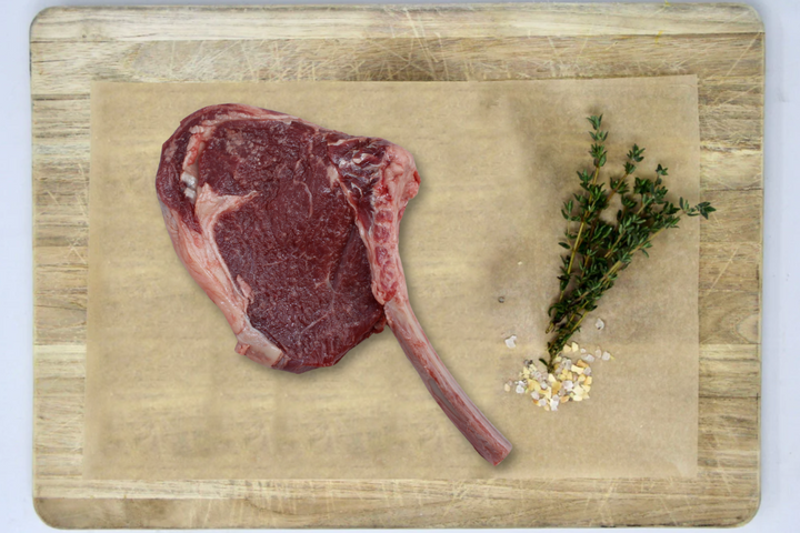 100% Grass-Fed Beef Cowboy Cut Rib Steak Uncooked Regenerative Farm Products Delivered Apsey Farms Midwest USA