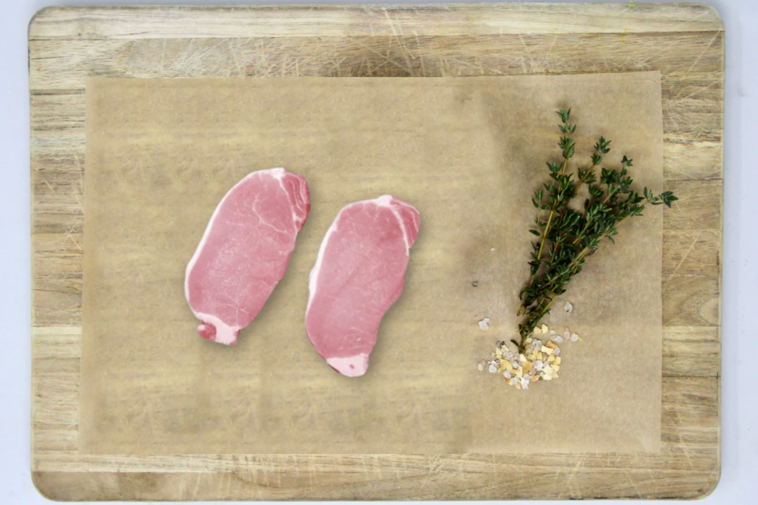 Low PUFA Pasture Raised Pork Boneless Chops Uncooked Regenerative Farm Products Delivered Apsey Farms Midwest USA