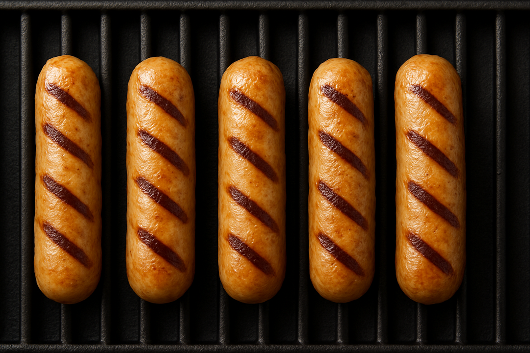 Low PUFA Corn & Soy-Free Hot Italian Chicken Sausage Cooked Regenerative Farm Products Delivered Apsey Farms Midwest USA