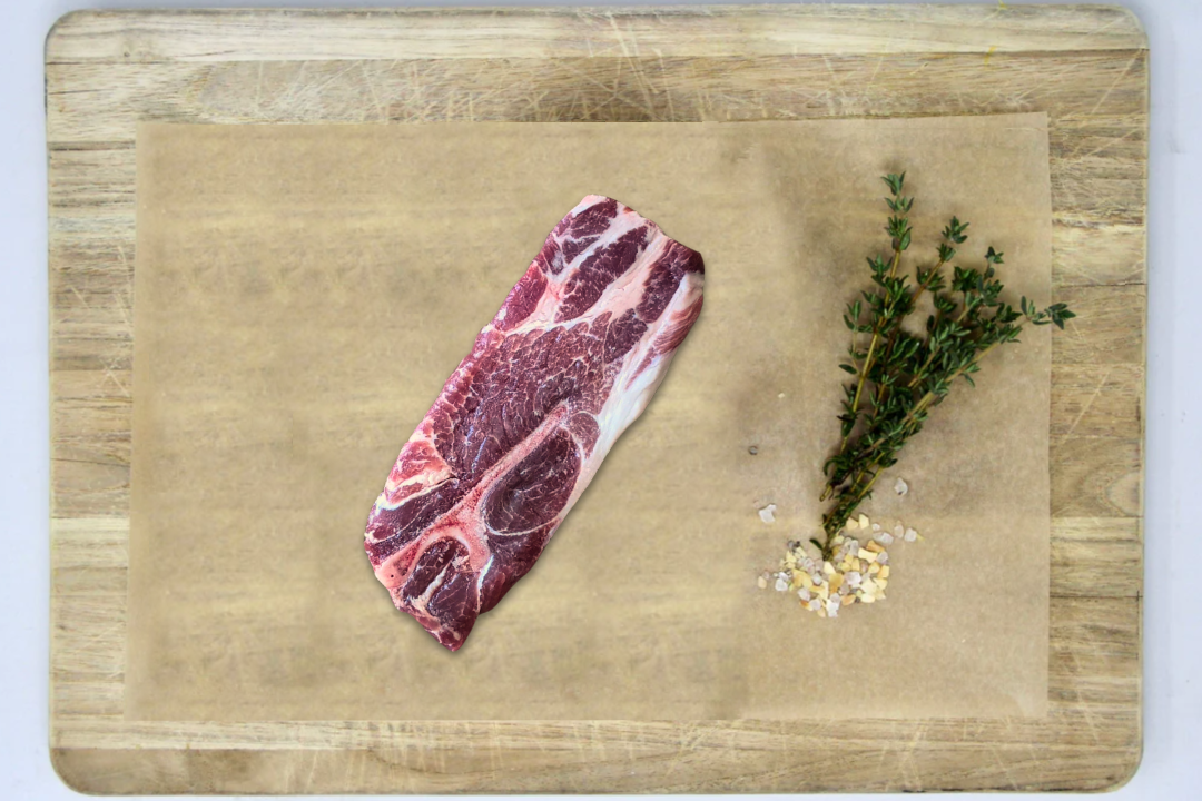 Low PUFA Pasture Raised Pork Steak Uncooked Regenerative Farm Products Delivered Apsey Farms Midwest USA