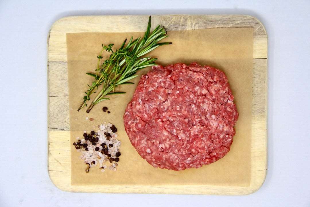 100% Grass-Fed Ground Beef Uncooked Regenerative Farm Products Delivered Apsey Farms Midwest USA
