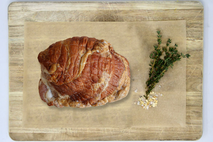 Low PUFA Pasture Raised Pork Smoked Ham Roast Uncooked Regenerative Farm Products Delivered Apsey Farms Midwest USA