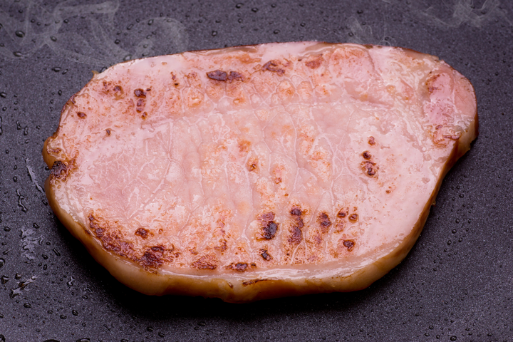 Low PUFA Pasture Raised Pork Smoked Ham Steak Cooked Regenerative Farm Products Delivered Apsey Farms Midwest USA