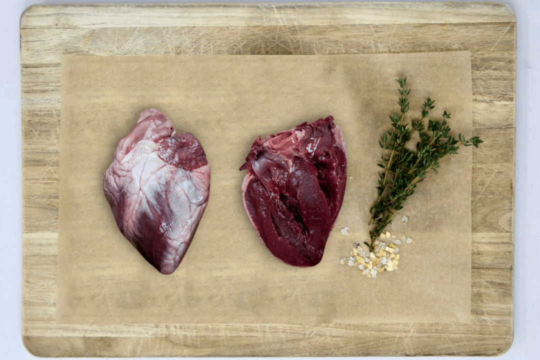 Low PUFA Pasture Raised Pork Heart Uncooked Regenerative Farm Products Delivered Apsey Farms Midwest USA