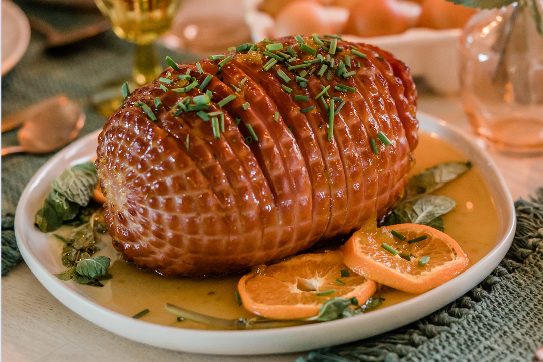 Low PUFA Pasture Raised Pork Smoked Ham Roast Cooked Regenerative Farm Products Delivered Apsey Farms Midwest USA