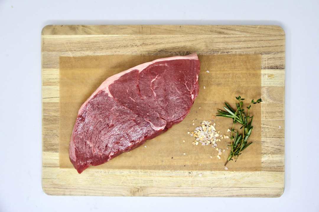 100% Grass-Fed Beef Sirloin Steak Uncooked Regenerative Farm Products Delivered Apsey Farms Midwest USA 