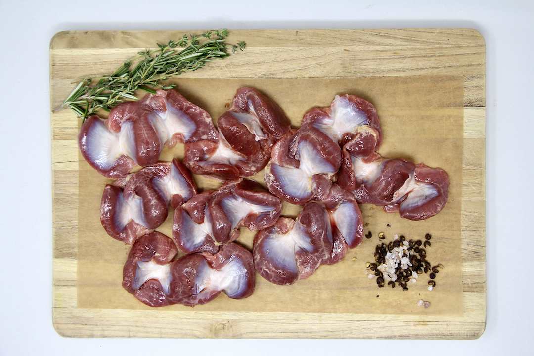 Low PUFA Corn and Soy-Free Chicken Gizzards Uncooked Regenerative Farm Products Delivered Apsey Farms Midwest USA