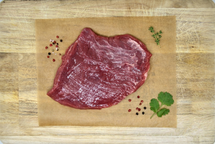 100% Grass-Fed Beef Flank Steak Uncooked Regenerative Farm Products Delivered Apsey Farms Midwest USA