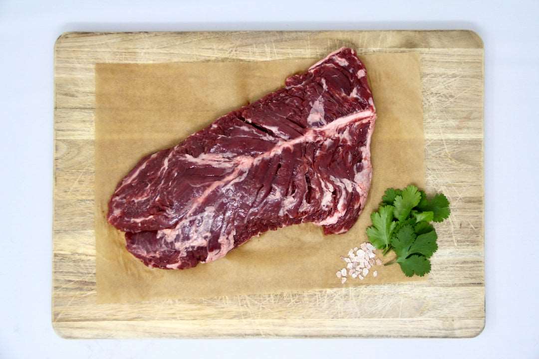 100% Grass-Fed Beef Hanger Steak Uncooked Regenerative Farm Products Delivered Apsey Farms Midwest USA