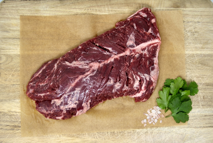 100% Grass-Fed Beef Hanger Steak Uncooked Regenerative Farm Products Delivered Apsey Farms Midwest USA