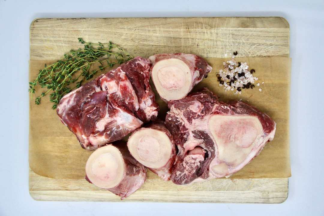 100% Grass-Fed Beef Meaty Neck Bones Uncooked Regenerative Farm Products Delivered Apsey Farms Midwest USA