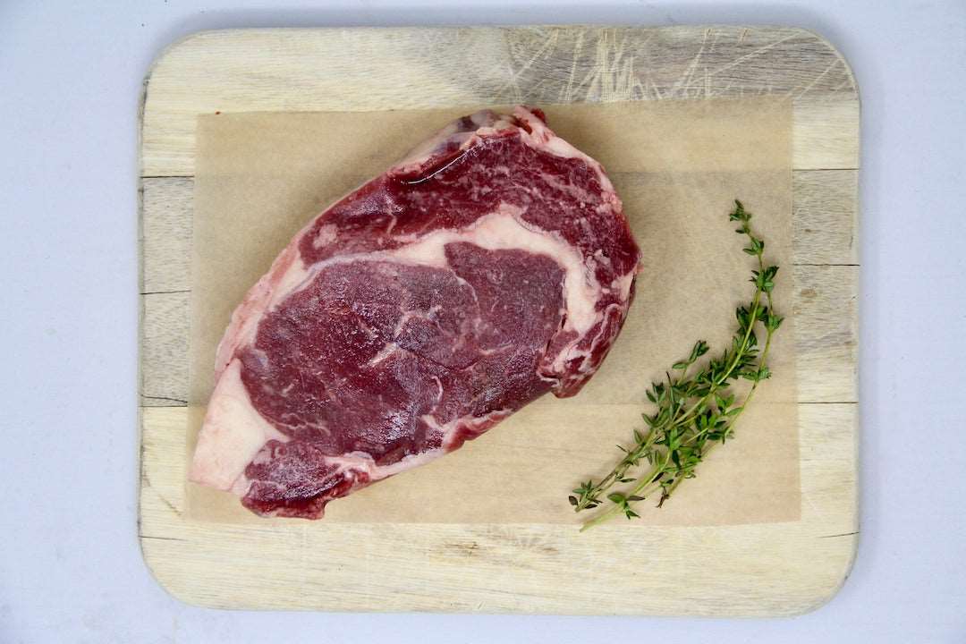 100% Grass-Fed Beef (Wagyu-Angus) Boneless Ribeye Uncooked Regenerative Farm Products Delivered Apsey Farms Midwest USA
