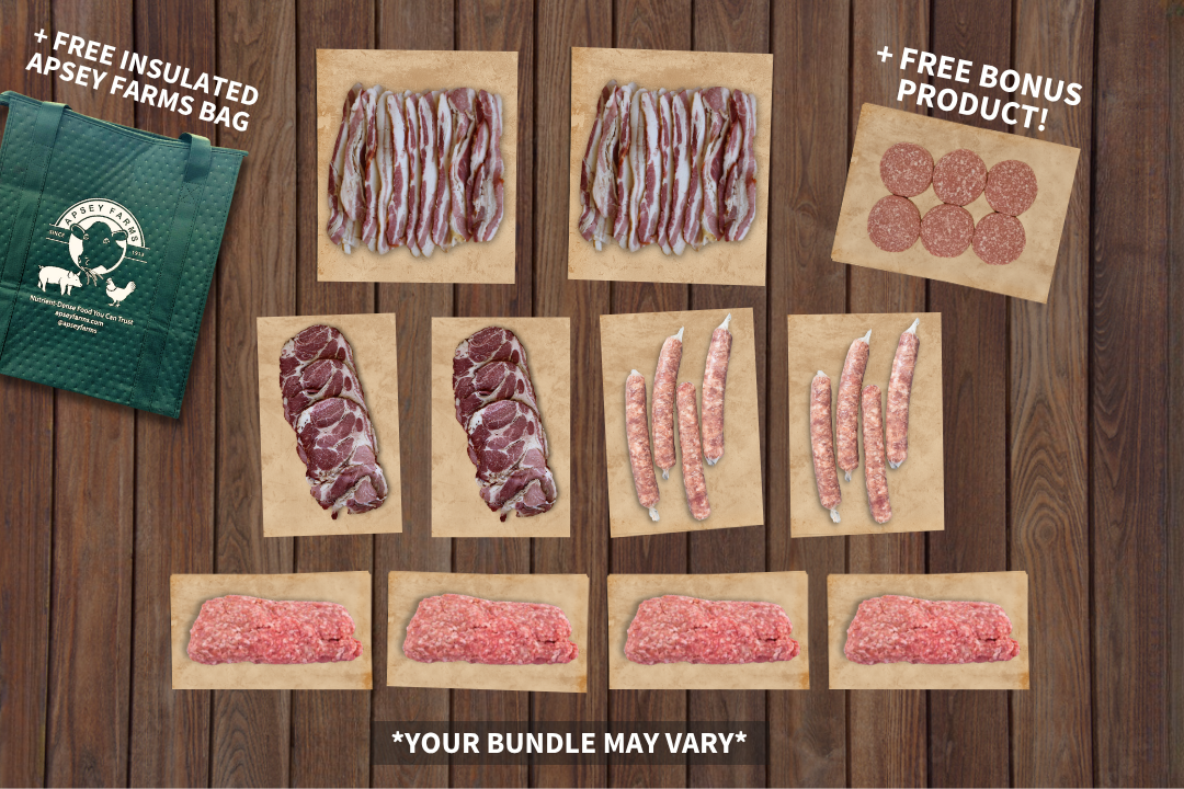 Breakfast Bundle Apsey Farms Low-PUFA forest-raised pork