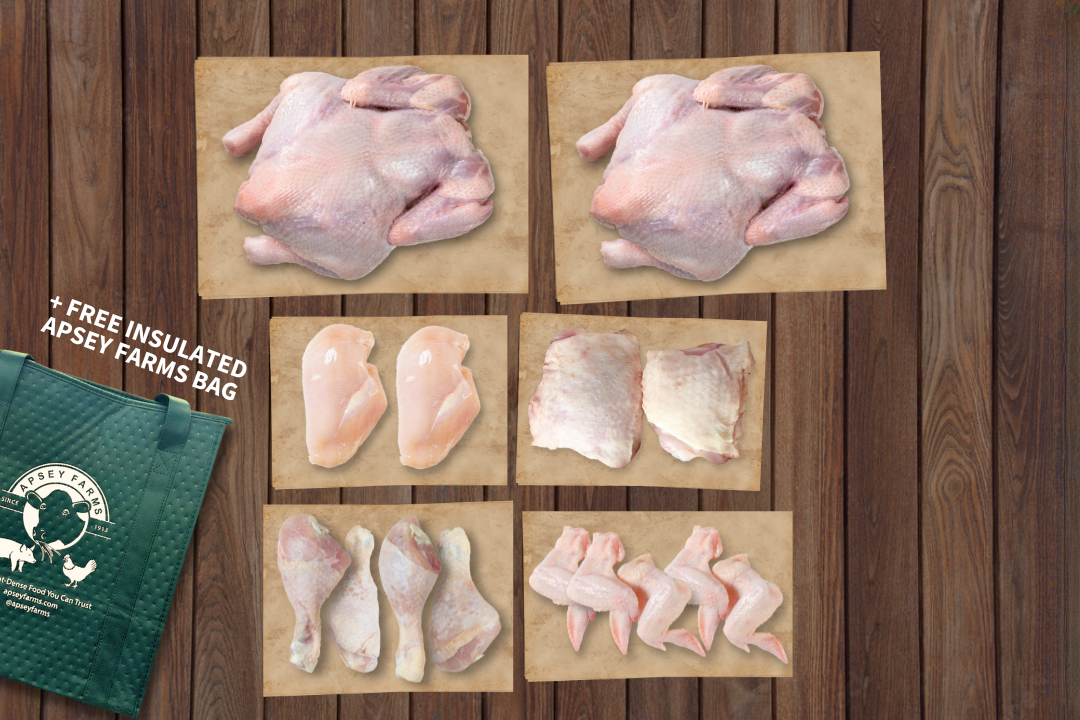 Bulk Chicken Bundle Apsey Farms Value Bundles Meat Raised Right Low Pufa Antibiotic Free Free Range No Vaccines Corn And Soy Free
