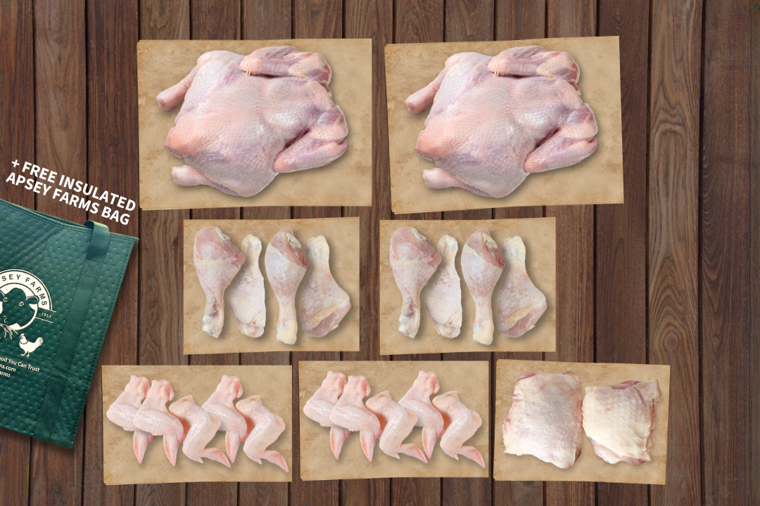 Bulk Chicken Bundle Apsey Farms Value Bundles Meat Raised Right Low Pufa Antibiotic Free Free Range No Vaccines Corn And Soy Free