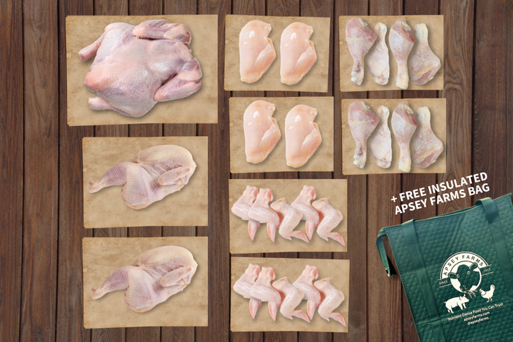 Bulk Chicken Bundle Apsey Farms Value Bundles Meat Raised Right Low Pufa Antibiotic Free Free Range No Vaccines Corn And Soy Free