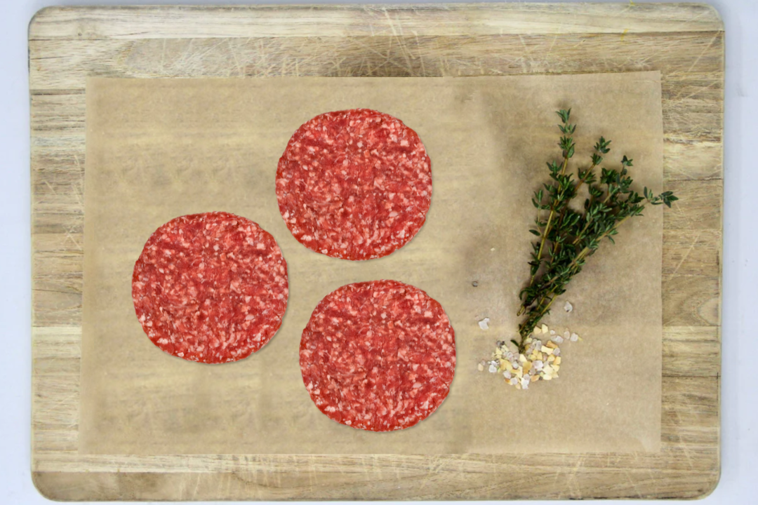 100% Grass-Fed Bacon Burger Patties Uncooked Regenerative Farm Products Delivered Apsey Farms Midwest USA