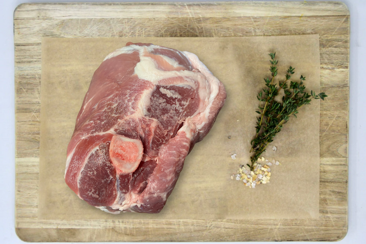 Low PUFA Pasture Raised Pork Shoulder Roast Uncooked Regenerative Farm Products Delivered Apsey Farms Midwest USA