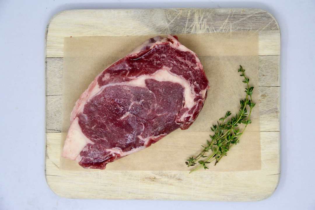 100% Grass-Fed Beef Boneless Ribeye Uncooked Regenerative Farm Products Delivered Apsey Farms Midwest USA