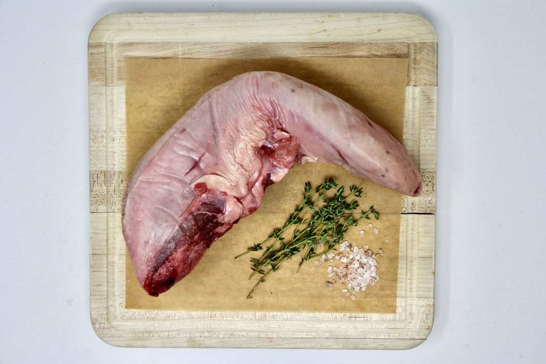 100% Grass-Fed Beef Tongue Uncooked Regenerative Farm Products Delivered Apsey Farms Midwest USA