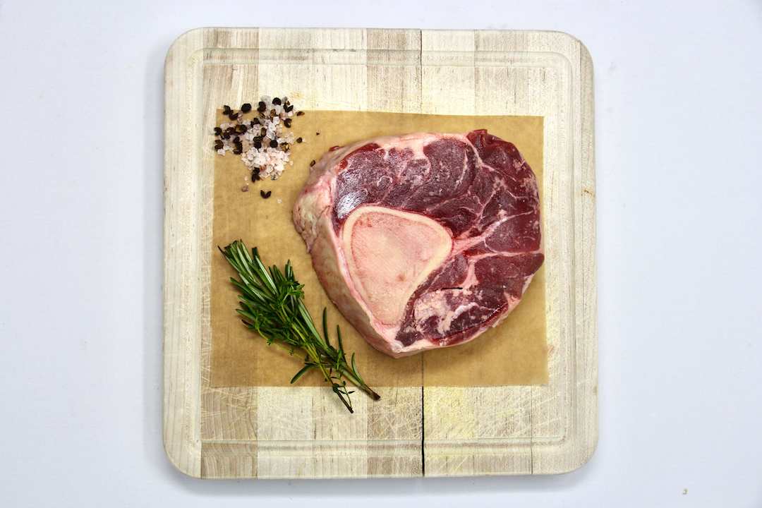 100% Grass-Fed Beef (Wagyu-Angus) Shank Uncooked Regenerative Farm Products Delivered Apsey Farms Midwest USA