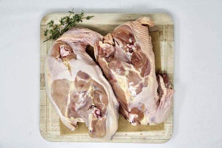 Low PUFA Corn and Soy-Free Chicken Backs Uncooked Regenerative Farm Products Delivered Apsey Farms Midwest USA 